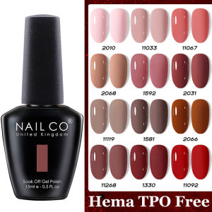NAILCO 15ml TPO Free HEMA Free Gel Nail Polish Vernis Semi Permanent UV Varnish Nails Art Manicure Gel Poliish Top Base Supplies