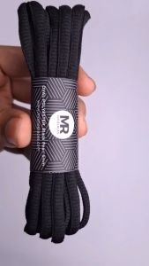 MR Shoelaces OP01 Hitam (Black) Tali Sepatu Polyester Oval 5mm - Panjang Tali 80cm 90cm 100cm 120cm 130cm 150cm 180cm 200cm untuk Sneakers Olahraga - Premium Shoelace