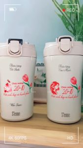 Ly giữ nhiệt hiệu Seme quà tặng 20.10 cho bạn gái mẹ chị gái. Món quà ý nghĩa 20.10. Có tặng thiệp