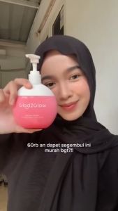 Glad2Glow Body Serum Creamy Berry Overnight Bright Tropical Velvet Moist Smooth Lotion Pencerah Badan