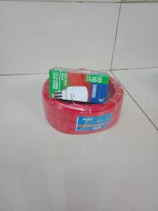 KABEL LISTRIK TEMBAGA   H-B-Y  Kabel NYA 2.5mm2 100 YARD  KAWAT TUNGGAL PEMBELIAN  1 ROLL GRATIS LAMPU LED 10WATT  kabel tembaga untuk  istlasi listrik perumahan kualitas terbaik kulitnya tidak mudah ngelupas