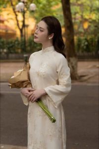 ❤️ Áo dài cao cấp đẹp 4 tà thêu đẹp mềm mại giá rẻ hàng thiết kế