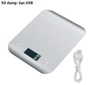 Cân Nhà Bếp Kỹ Thuật Số 10/5Kg Điện Tử Thông Minh Cân Bằng Màn Hình LCD Mini Chính Xác Cân Trọng Lượng Cho Cà Phê Thực Phẩm Nấu Ăn Bằng Thép Không Gỉ
