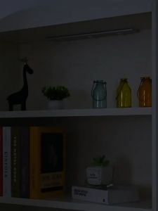 3-Color Automatic Dim Wireless Motion Sensor Kitchen under Cabinet Light USB Rechargeable Ultra Thin Magnetic Wardrobe Lamp