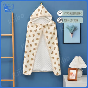 Selimut Baby Blanket Dot Doted Minky Beludru Hoodie Hooded Topi Korea Karakter Newborn TIdur Bayi Baru Lahir On The Go Kualitas Premium Travel Hood Stroller Cover Lembut Nyaman 80X90cm