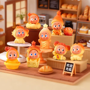 YF TWINKLE TWINKLE Cute Beans Series Flocked Resin Action Figure Desktop Ornament FY