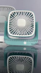 KISONLI Kipas Angin Mini Fan Portable F101 Strong Wind Anti Slip Stand Rechargeable