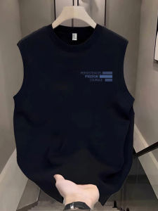 Áo Thun Cotton Mùa Hè Dáng Rộng Cổ Tròn Không Tay Thường Ngày Đa Năng Thể Thao Áo Thun Thấm Hút Mồ Hôi Cho Thanh Thiếu Niên