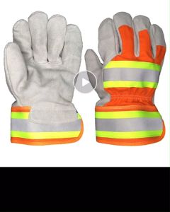 ถุงมือหนังงานเชื่อม ถุงมือหนังวัว (แพ็ค1คู่) ส่งฟรี ถุงมือนิรภัย ถุงมือสำหรับงานเชื่อม ไม่ลื่น ทนทานต่อการฉีกขาด ถุงมือหนัง อุตสาหกรรม ถุงมือเกาหลี