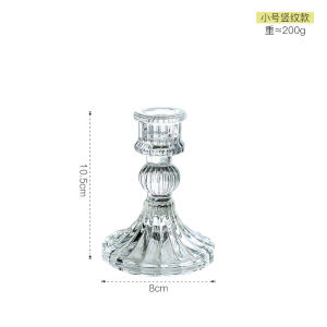 Jojos L. PD Exquisite Crystal Candle Holder Nordic Style Glass Chandelier Candlelight Dinner Decorative Home Accessories