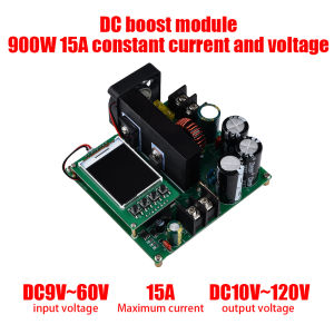 Aideepen | 900W 15A Boost Converter DC-DC 9V~60V to 10V-120V LCD Display Control Step Up Module High Precise Voltage Transformer Regulator