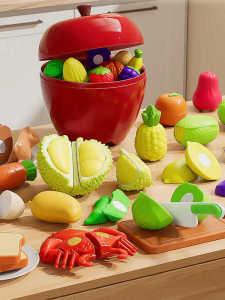 Đồ Chơi Giáo Dục Sớm Cho Trẻ Em Đồ Chơi Nhà Giả Vờ Đồ Ăn Trong Nhà Bếp Đồ Ăn Trái Cây Và Rau Củ Đồ Chơi Mô Phỏng Đồ Chơi Có Thể Nhai