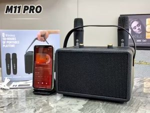 (รับประกัน พร้อมส่งจากทม) ลำโพงบลูทูธไร้สาย M11PRO คาราโอเกะ ตัดเสียงร้อง ปรับเสียงไมค์/แอคโค่ รุ่นใหม่ล่าสุด เสียงดี ลำโพงร้องคาราโอเกะ USB TF AUX ลำโพงบลูทูธแบบพกพา
