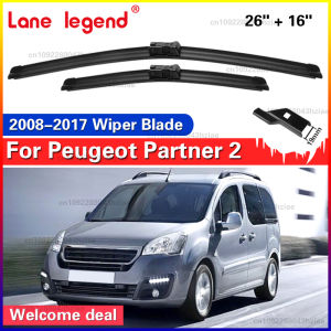 Wiper Front Wiper Blades For Peugeot Partner 2 2008 - 2017 Windshield Windscreen Window Car Brush 26"+16" Accessories