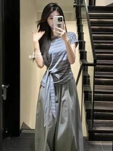 SENWA | Stylish Korean Fashion T-Shirt & Wide Leg Pants Set