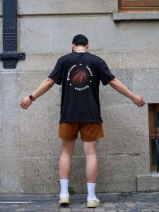 Mens Basketball T-Shirt Training Short Sleeve Long Sleeve for Autumn and Winter Breathable Moisture Absorbent Quick Drying Loose Fit Spandex Fabric Suitable for Sports and Fitness