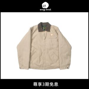 Heavyweight J97 American Retro Washed Detroit Jacket Thick Wool Inner Lining Mens Sportswear Casual Outerwear