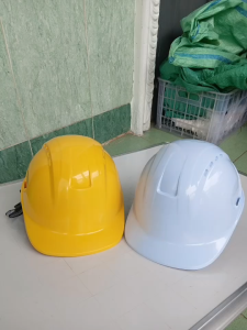 Mũ bảo hộ lao động Safetyman GM16 trắng vàng nón bảo hộ cao cấp thông gió đạt tiêu chuẩn ISO ANSI