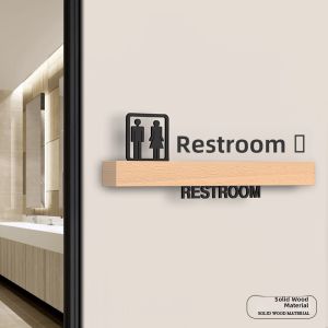 High-End Mens And Womens Washroom Signboard 3D Toilet Door Plate Indication Board Toilet WC Mark Guide Plate Wall Stick
