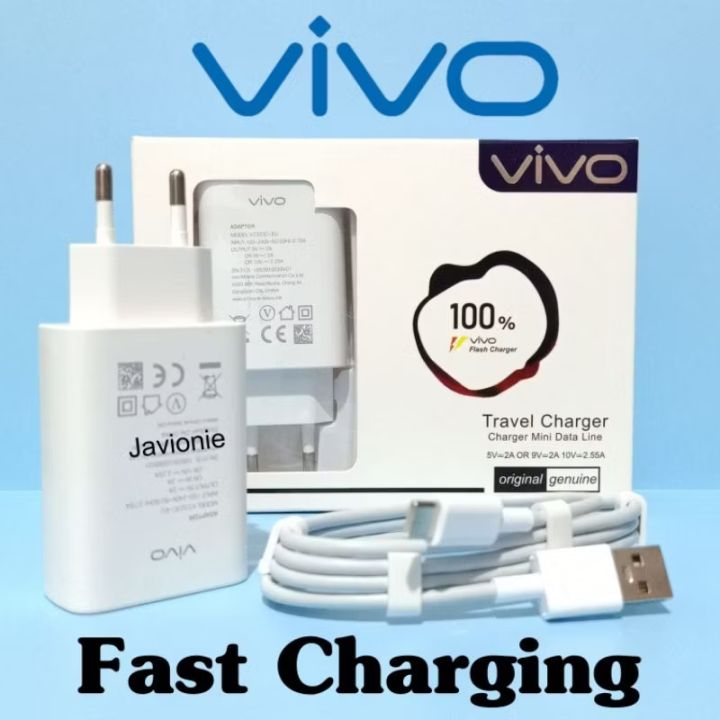 Charger Vivo Original 100% Fast Charging 9V-2A Kabel Micro USB