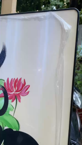 Tranh Gỗ Tráng Gương Treo Tường Nghệ Thuật Chữ Thư Pháp Chữ Tâm