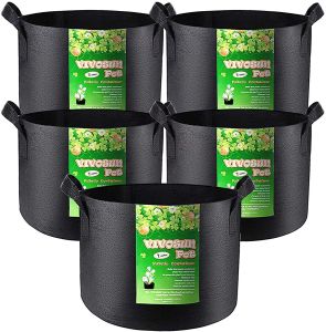 Felt planting bag vegetable/flower/plant/mushroom growing bag thickened non-woven plant fabric flowerpot with handle.