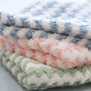 Kain Lap Dapur Anti Minyak / Lap Fiber Microfiber Dapur Menyerap Air Bahan Coral Fleece CF C561