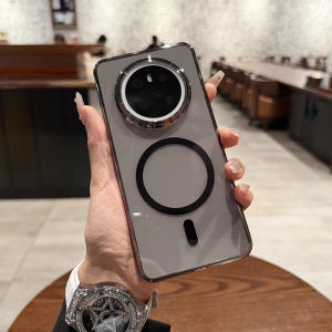 Ultra-Thin Magnetic Absorption Transparent Shock-Resistant Huawei Mate70 Case for Men And Women Simple Design Pura 70/80Ultra Creative Hard Shell Cover