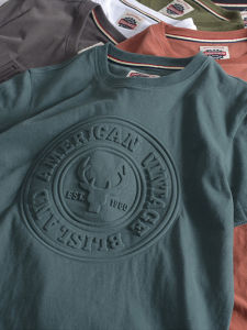 Mens Short Sleeve T-Shirt Pure Cotton American Style Summer Brand Casual round Neck Top Fashionable Youth Trend Slim Fit