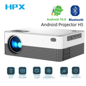 Smart Projector 4K 1080P LED Android System WiFi Mini Projector Auto Focus Keystone Correction For Home Office Free Bracket