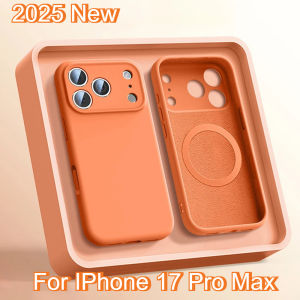 Original Liquid Silicone for Magsafe Magnetic Soft Case for IPhone Air 17 16 15 14 Plus 13 12 Pro Max Matte Camera Protect Funda