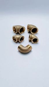 Co Ren Trong Đồng Thau Đầu Nối Cút 90 độ Hai Đầu Ren Trong 21 27 34 - Hàng đúc