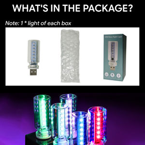 RGB LED Ambient Light Plug and Play USB Car Interior Accessories Decor Gift Idea Touch Switch Multicolor Accent Lamp 13 Modes