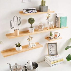 Wall Mounted Shelf Living Bed Room TV Wall Honorary Display Wooden Linear