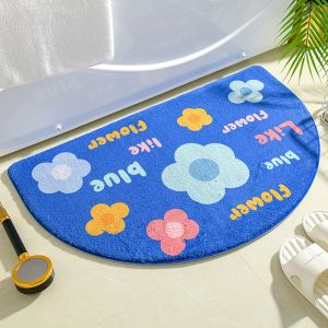 VIKAMA Dễ Thương Daisy Có Thể Giặt Thảm Phòng Tắm Mềm Mại Chống Trơn Trượt Sàn Cho Phòng Tắm Lối Vào Trang Trí Nhà Giả Cashmere Cotton