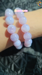 Graduation Grade Free Form Scorolite Lavender Moon Quartz Bracelet