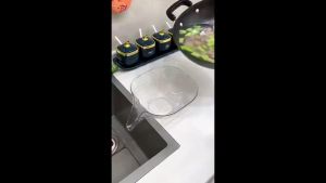 1PCS Drain Basket Kitchen Sink Drain Draining Bowl With Spout Strainer For Vegetables Fruits