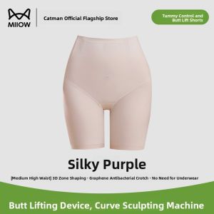 MiiOW | Strong Slimming Abdomen Pants High Waist Three-quarter Length Nylon No-Trace Postpartum Butt Lifting Pants Summer New Arrival