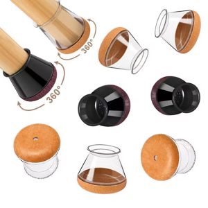 8Pcs Chair Leg Floor Protectors for Hardwood Floors Silicone Covers to Protect WoodFurniture Leg Caps No Noise