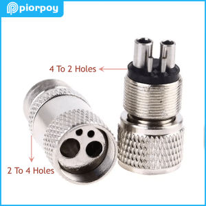 PIORPOY Dental High Speed Handpiece Spare Parts Coupler Changer Handpiece Turbine Adapter 4 to 2/ 2 to 4 Holes Dentistry Tools 
