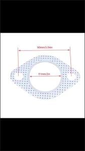 OUHOE | NEW 1Pc Car Exhaust Downpipe Flange Gasket 51/55/60/63/70/76MM Exhaust Pipe Intakes Tube Gasket Universal Two Holes