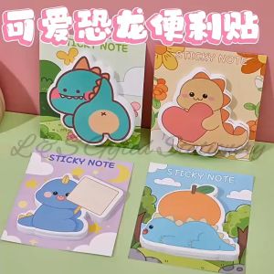 L&S Gifted Stationery 30 Sheets Dinosaur Sticky Notes Planner Paper Door Gift Kids Stationery Office School Pelajar Nota Pelekat 可爱恐龙便利贴