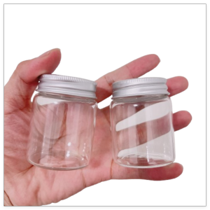 6 Chiếc Nắp Vặn Bạc 60Ml Lọ Thủy Tinh Mini Chai Rỗng 33X47X60Mm Lọ Trong Suốt Cho Đồ Thủ Công DIY Và Tổ Chức Gia Đình