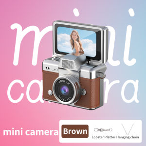 1PC Palm-Sized Mini Digital Camera 180° Flip Selfie Screen with Flashlight Multiple Filters OOTD Accessory Camera