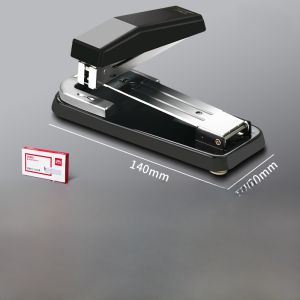 Deli Large Rotatable Stapler Thickened Heavy Duty Multi-functional Stapler for Office And Home Use Can Staple 50 Pages