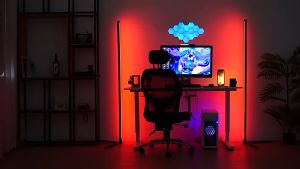 【 HOT 】RGB LED light with multi-color selection minimalist Nordic light air floor lamp room bedroom decoration item lamp shade bedroom overnight