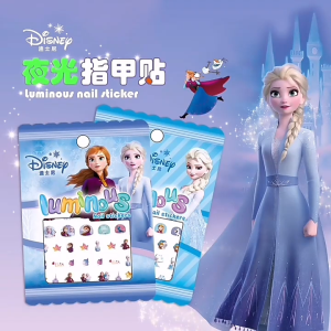 【SG Stock]】Disney Waterproof Luminous Kids Nail Stickers glow in the dark卡通指甲贴可爱夜光