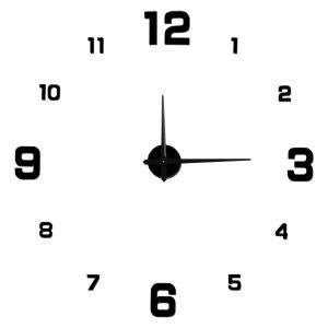 【HFM】 Mute Round Shape Acrylic Wall Clock Battery Operated 3D Wall Clocks for Home Living Room Bedroom Office Classroom