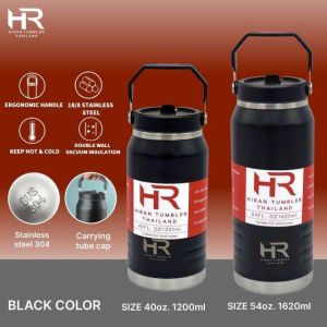 กระติกน้ำเก็บความเย็น แสตนเลส 304 กระบอกน้ำสแตนเลสเก็บอุณหภูมิ เก็บอุณหภูมิร้อน-เย็น ยาวนาน 8-16 ชม. ขนาด 1600ml /1200 ml  Hiran Tank Stainless steel