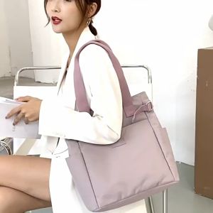 [sg in stock]womens large-capacity tote bag portable bag for work mom bag student bag shoulder large bag laptop bag